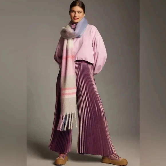 Anthropologie Pilcro Funnel-Neck Bubble-Hem Pullover, BLUE, XS NWOT - Picture 4 of 7